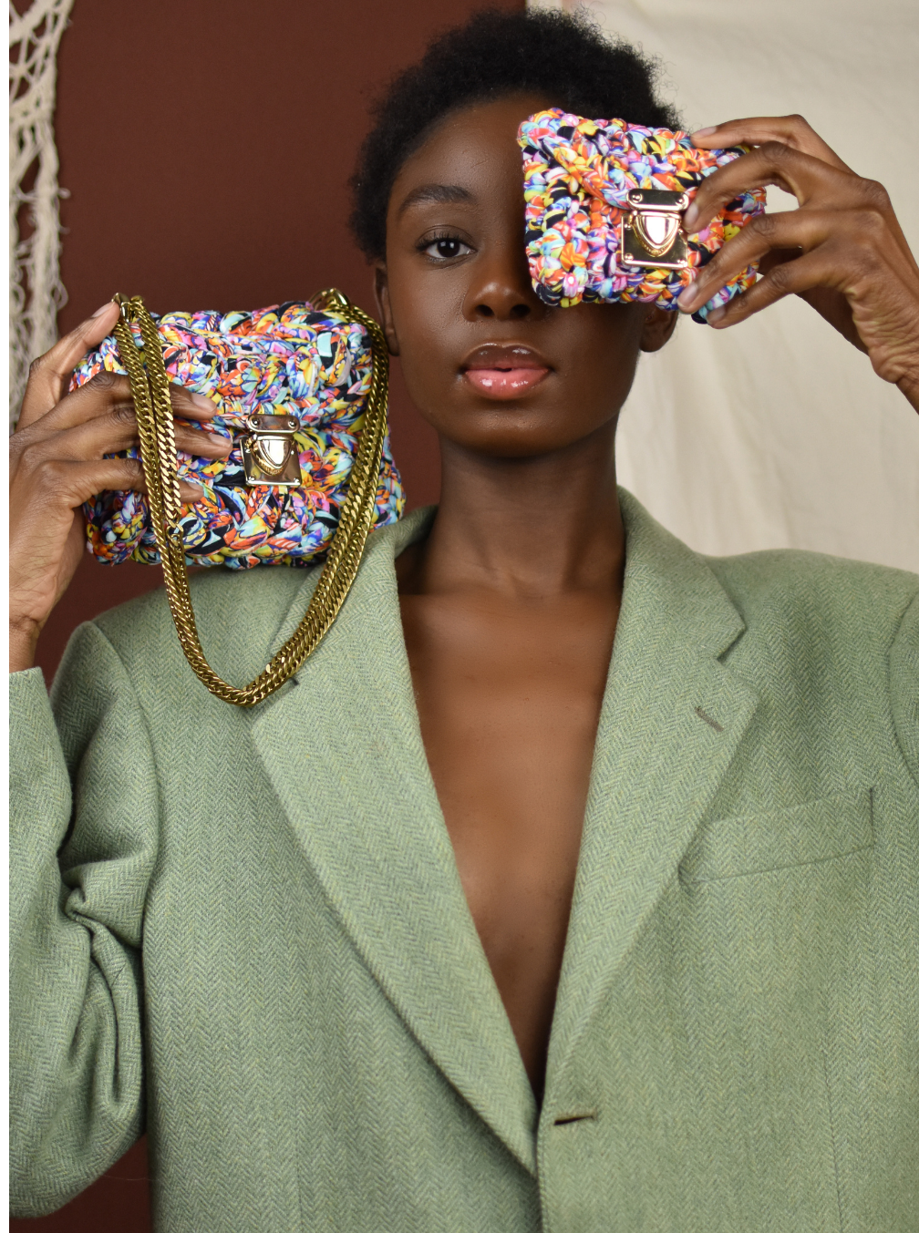 Jade Flower Power mini bag
