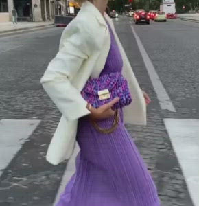 Pepita Velvet Rope Bag