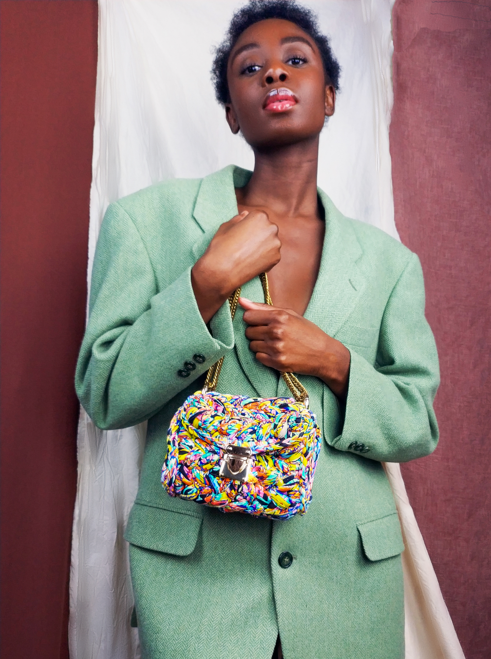 Jade Flower Power mini bag